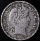 1912 D Barber 10¢  VF   #B