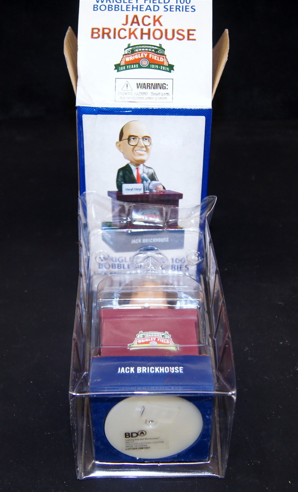 JACK BRICKHOUSE "Hey! Hey!" Chicago Cubs Bobblehead Wrigley Field 100