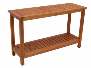 Konsolentisch Sideboard Gartentisch Gartenmobel Cabinet 122x40 Cm Fsc Eukalyptus Ebay