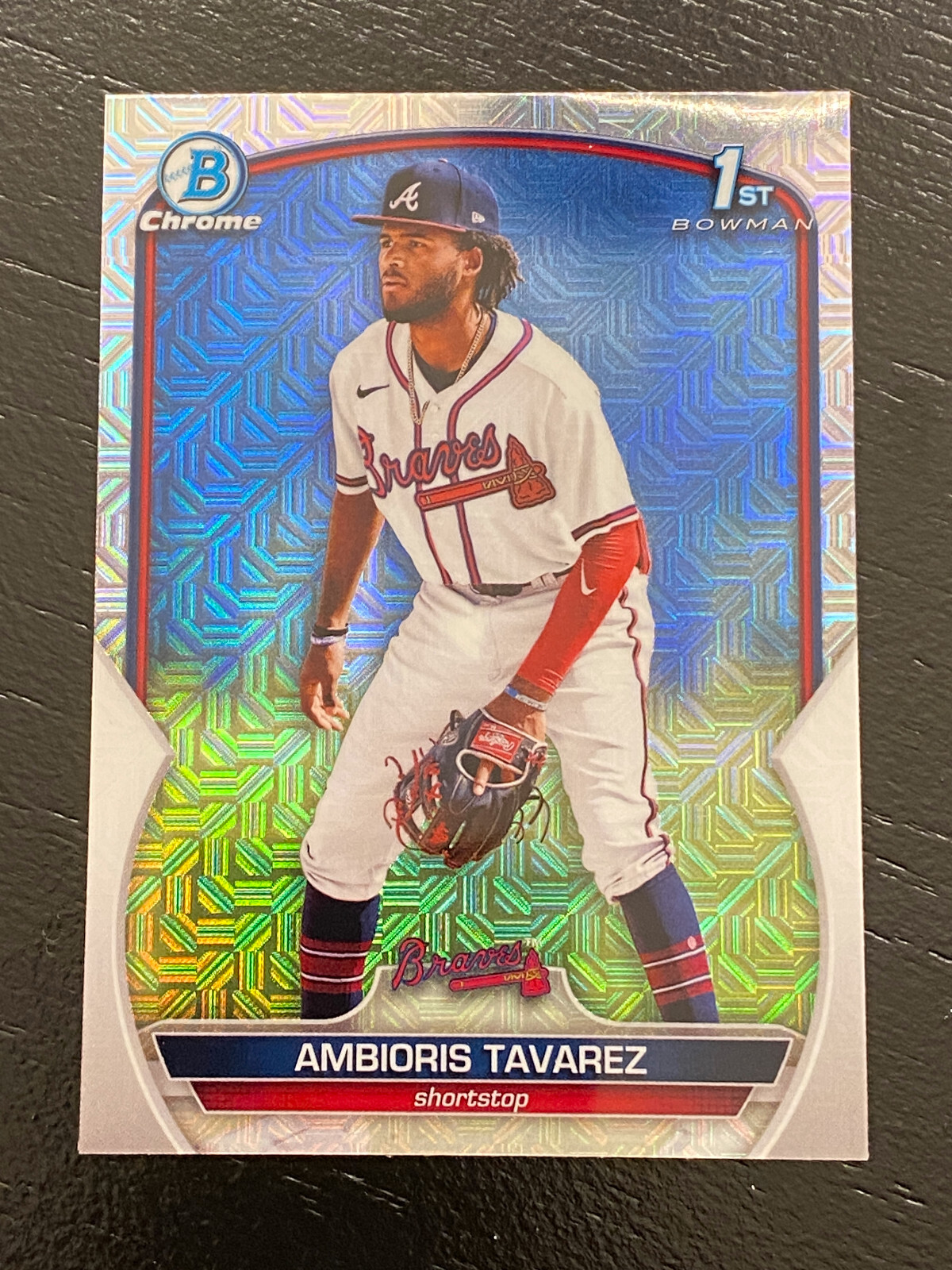 2023 Bowman Chrome Mega Box AMBIORIS TAVAREZ #BCP-33 Mojo Refractor 1st Bowman