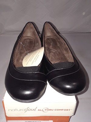 Natural Soul Glamour Women's Slip On Women Loafers and Moccasins Black 7.5 US