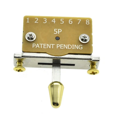 KAISH Die-cast 5 Way Guitar Pickup Selector Switch for Strat/Tele w/ Gold Tip
