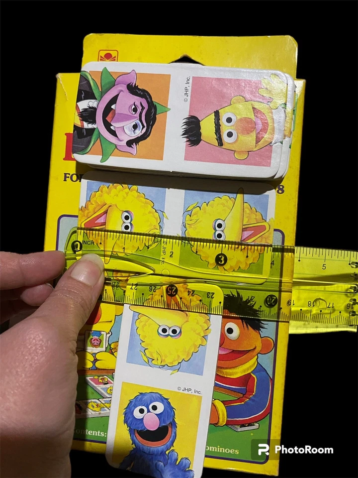 Juego completo vintage de dominó de Plaza Sésamo de Golden 1991 Big Bird Ernie  Foto 4 de 4