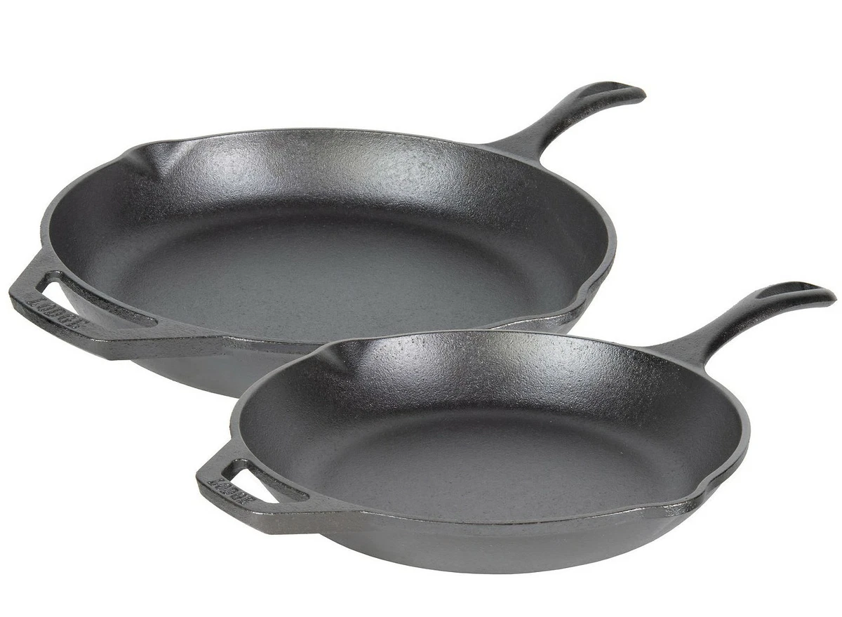 Lodge Chef Collection 10 & 12 inch Cast Iron Skillet Set