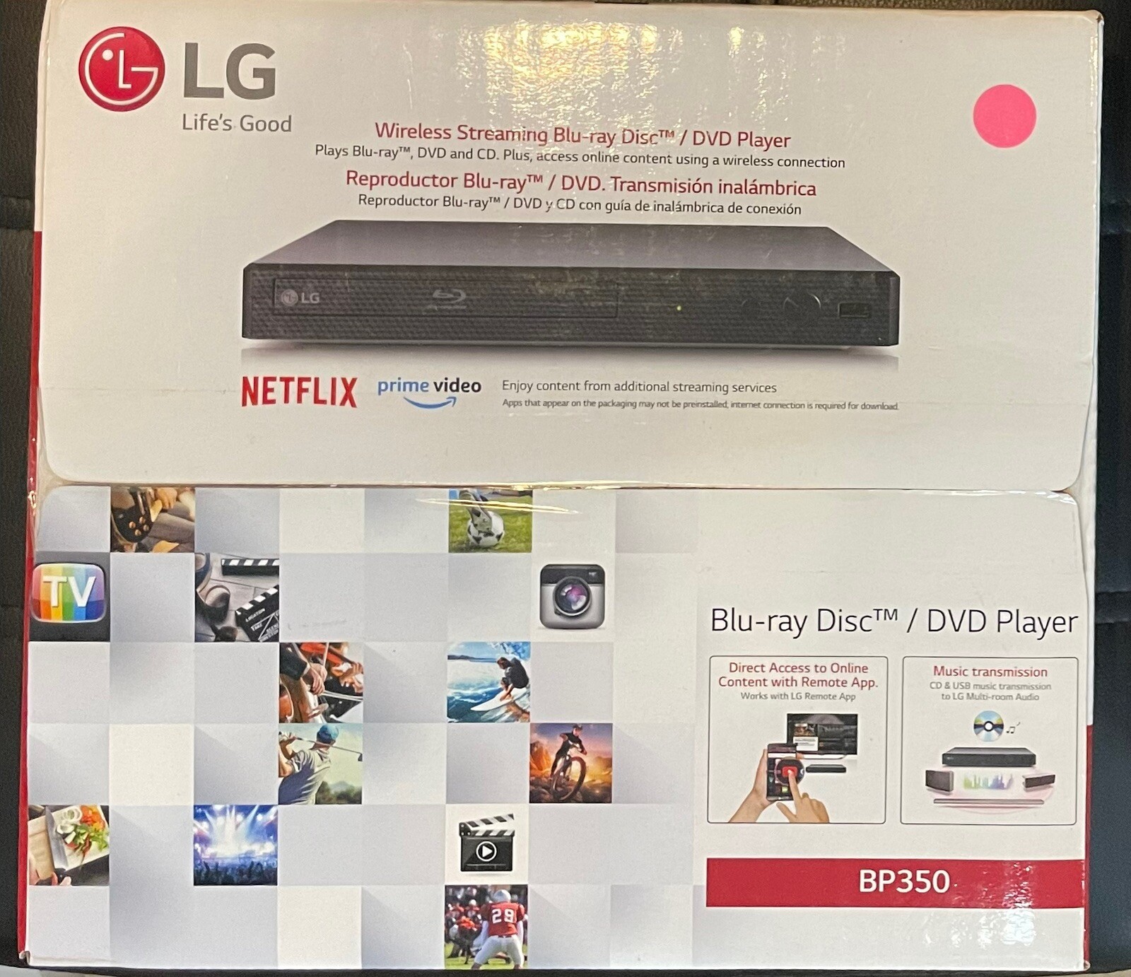 LG BP350 Blu-ray Disc & DVD Player Full HD 1080p Upscaling Streaming