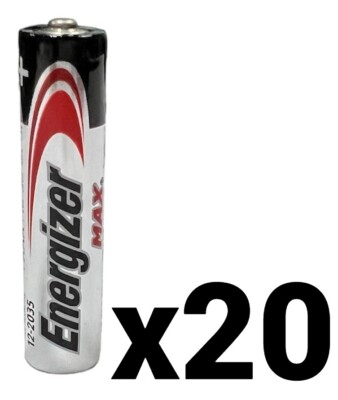 20 TWENTY NEW ENERGIZER MAX AAA E92 TRIPLE A ALKALINE EXP 2035