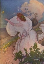 1907 Vintage Magazine Illustration Poem Print Youth & Pleasure Douglas Hemingway
