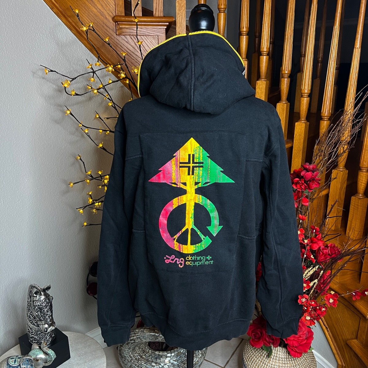 LRG パーカー XL LRG Clothing & Equipment Multicolor Zip Up Jacket Hoodie Men's