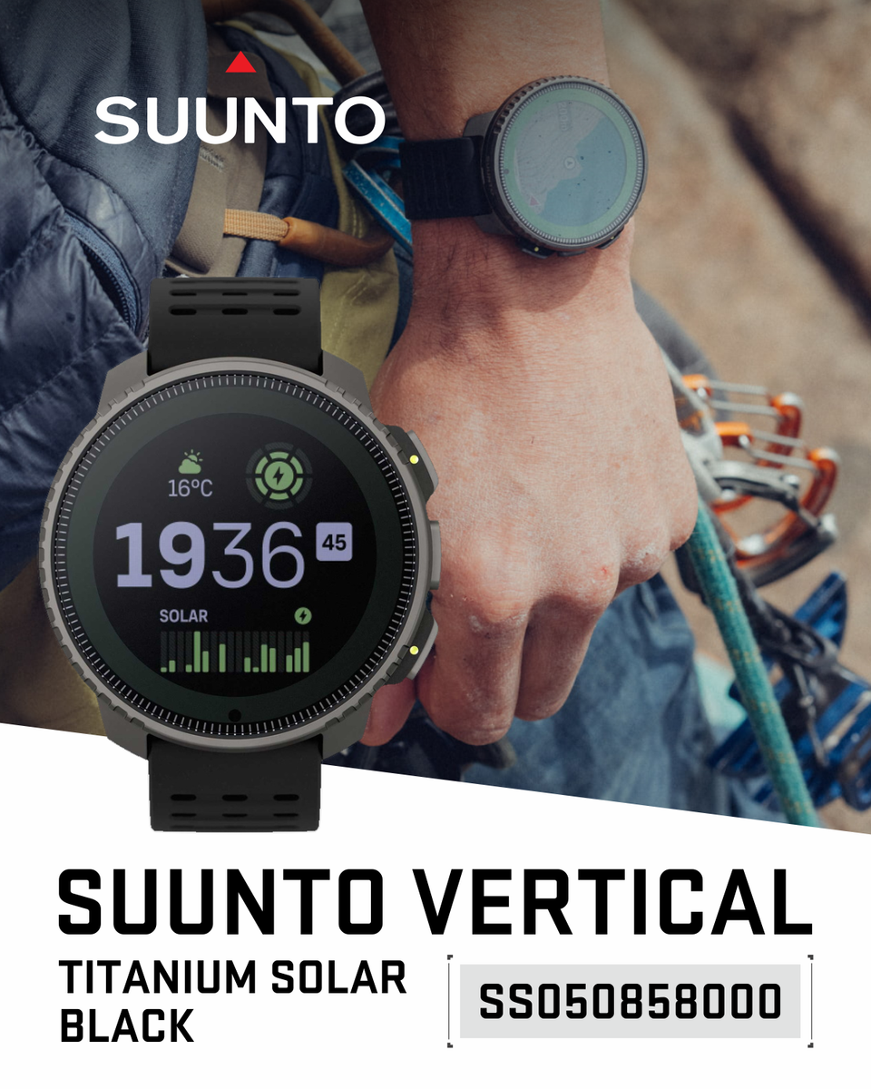 SUUNTO Vertical Adventure GPS Solar Titanium Watch All Black with