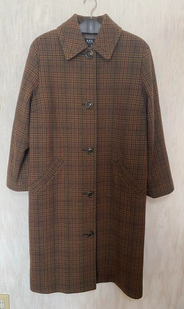 ALTRA A.P.C. Cappotto modello check bottoni marrone taglia 34 S moda esterno donna donna