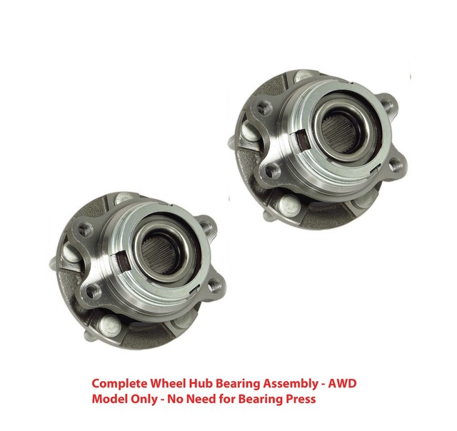2 Front Wheel Hub Bearing Full Assemblies Fit Infiniti G35X AWD With