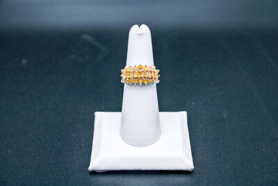 Madagascar Orange Sapphire 2.50 ctw Bliss Ring in Rhodium Over Sterling, Size 6