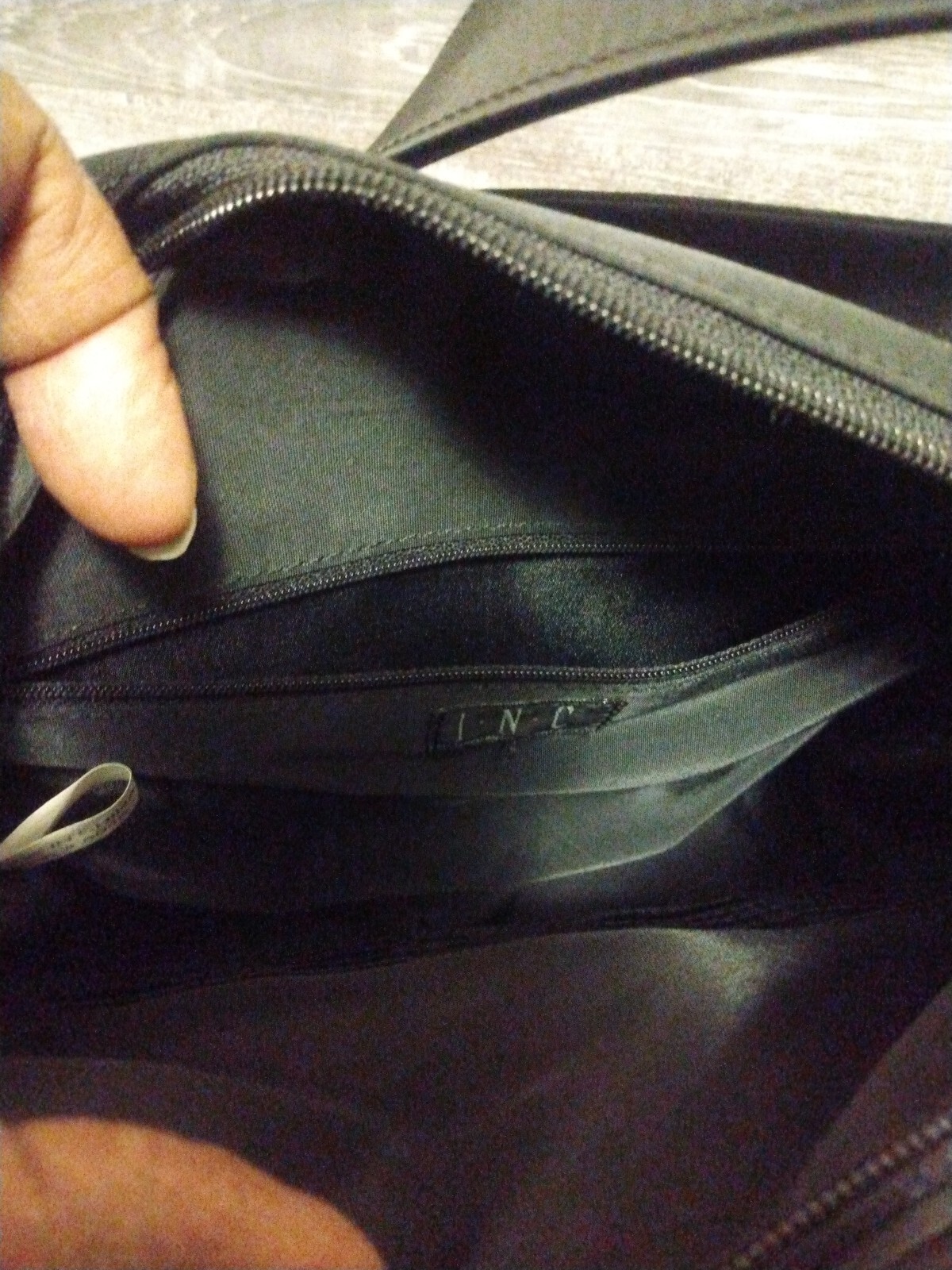 International Concepts Solid Black Nylon Tote Bags - image 7