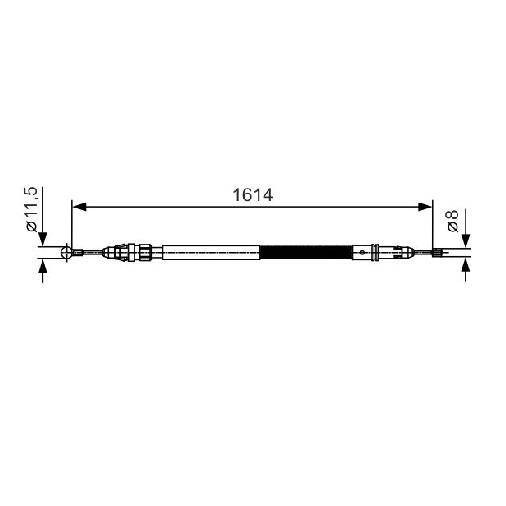 2X Handbremsseil Hinten FüR Peugeot Expert VF3A VF3U VF3X 07 Bis 16 Bosch 9HU-image