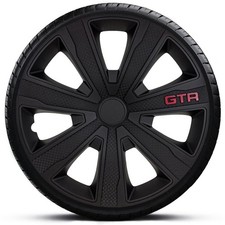 FOR HYUNDAI I10 14" INCH WHEEL TRIMS BLACK HUB CAPS COVERS GTR 4PC