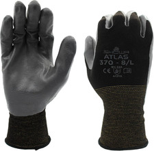 Atlas 370B Professional Nitrile Work Gloves,For Landscaping, Gardening  Assembl