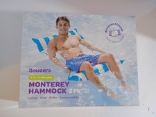 4-in-1 Inflatable Pool Hammock Float Chair 2 Pack Red Blue Brand New
