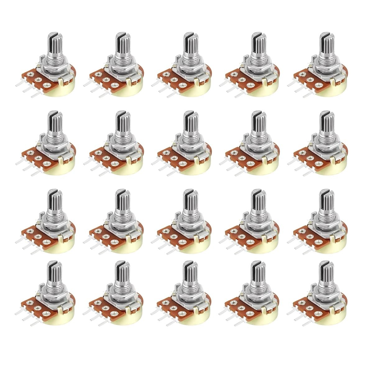 Lot de 20 potentiomètres rotatifs WH148 B1M Ohm à articulation pour vos circuits