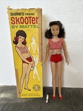Vintage 1963 Skooter Skipper Friend In Original Box Brunette Straight Leg 1040