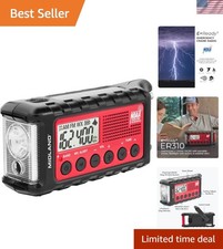 High-Performance AM/FM Weather Radio with SOS Flashlight  Ultrasonic Whistle