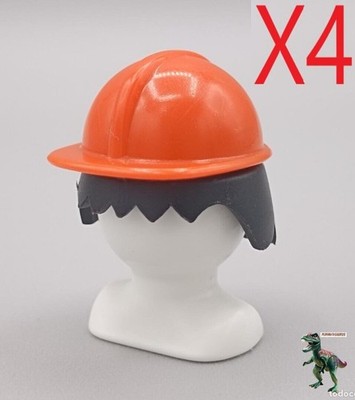 X4 Playmobil 3472 3492 3506 3507 3562 orange worker-construction-bricklayer...
