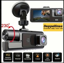 Dual-Lens Dashcam Auto – Full HD 1080P Frontkamera & 720P Innenkamera, 170° Weit