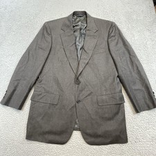 Brooks Brothers Suit Jacket Mens 42 Gray Classic Two Button Blazer Made in USA