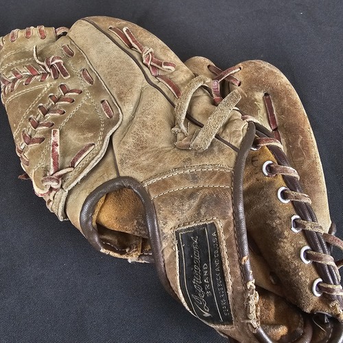 Ted Williams Flex Action Baseball Glove Leather RHT Sears Roebuck Broken in 1960 - Picture 1 of 16