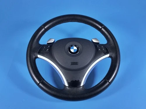 07-12 BMW E82 E90 E92 135I 335I SPORT STEERING WHEEL COMPLETE W/ PADDLE SHIFTERS