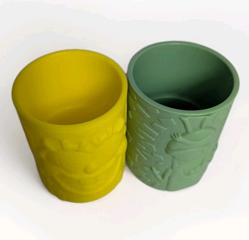 2er Set SpongeBob Schwammkopf Burger King Tassen Plankton gelb grün stapelbar - Bild 2 von 6