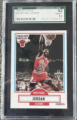 Fleer 1990-91 Michael Jordan #26 Chicago Bulls SGC 8.5 Graded Card