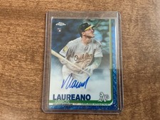 2019 Topps Chrome Rookie Blue Refractor 80/150 Ramon Laureano #RA-RL Auto 02fs