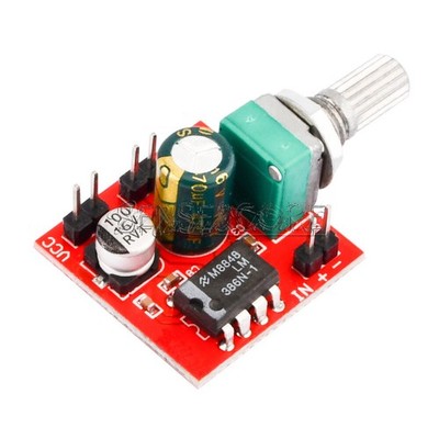 LM386 Power Amplifier Audio Board Mono 0.5W Micro Amplifier Module DC4V-12V