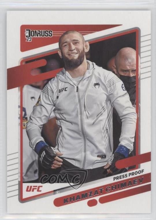 2022 Donruss UFC Press Proof Silver Khamzat Chimaev #14 0zz3
