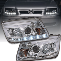 Led Scheinwerfer Set In Chrom FüR VW Bora 09.1998-05.3005