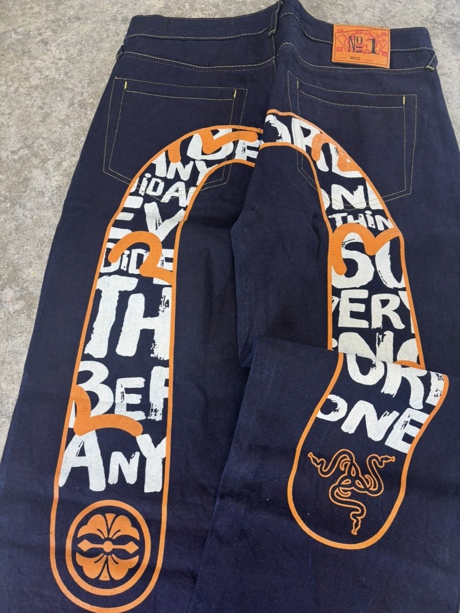 Evisu Y2K Wide Leg Baggy 2000s Alternative Jeans | eBay