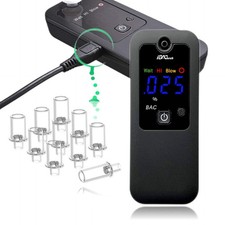 Rechargeable Breathalyzer and Last 200 Test After Full Charged, 10 Memories a...