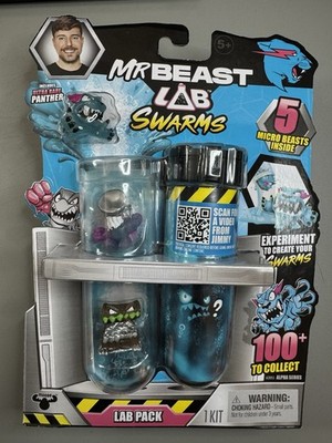 Mr Beast Lab Swarms Lab Pack 5 Micro Panther W/ Ultra Rare Panther NEW