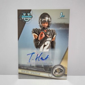 Travis Hunter 2023 Topps Bowman Chrome University Auto #36 Buffaloes Jaguars