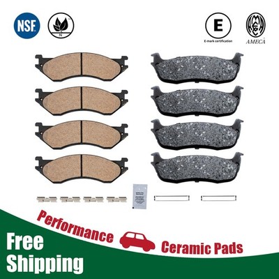 Front Rear Performance Ceramic Brake Pads for 1999-2003 Ford F-150 Ford F-250
