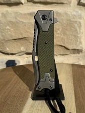 ElitEdge 10A121GN Linerlock Knife Assist Open Green G10 Handles