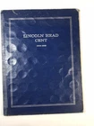 Vintage H.E.Harris 1909-1943 Lincoln Pennies Album w/60 coins Free Ship