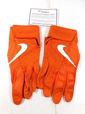 2020 Dominic Smith New York Mets Orange Player-Used Nike Force Batting Gloves