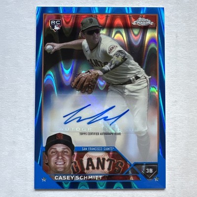 2023 Topps Chrome Update Casey Schmitt Auto RC Blue Wave Refractor #/150 Giants