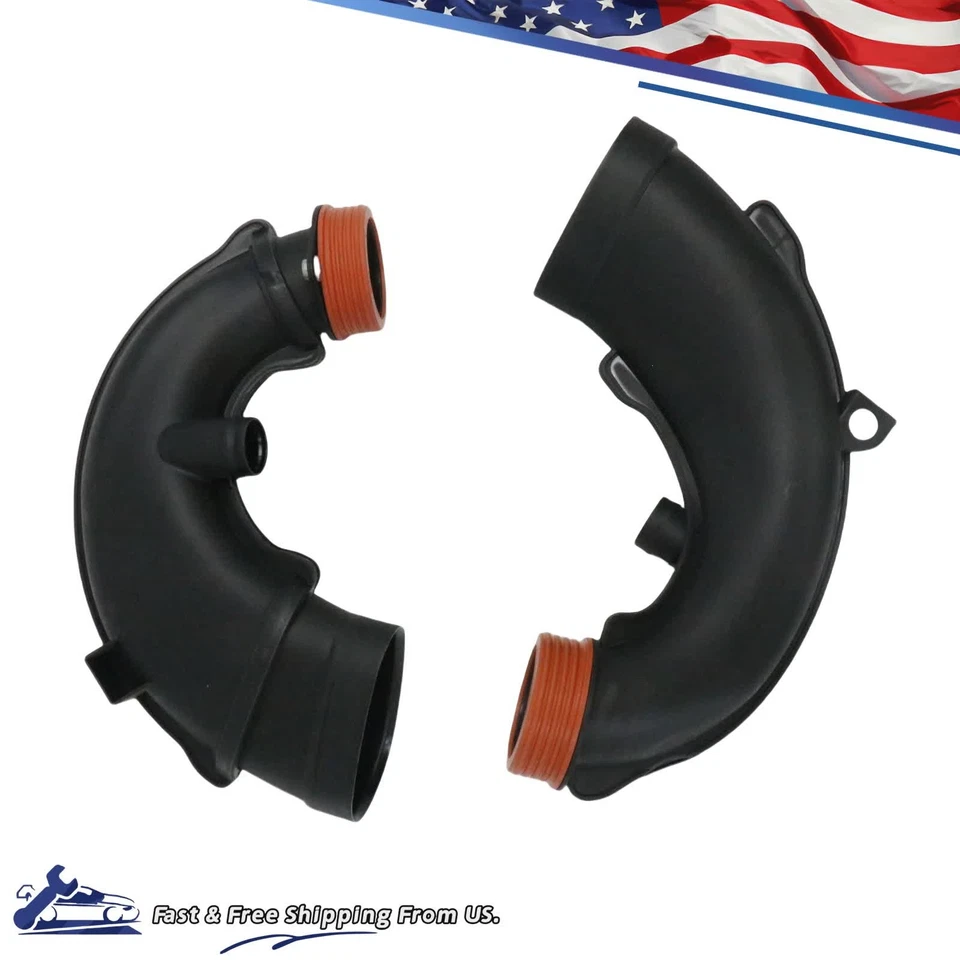 2*Engine Turbo Intake Hose Left&Right For BMW 5/6/7 Series F06 F07 E70 E71 X5 X6 Foto 3 de 4