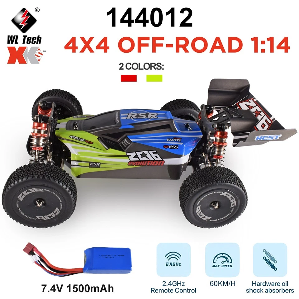 WLtoys XK 144012 4WD 1/14 Off Road Drift Racing 60KM/h Speed Vehicle RC RTF Cars - Image 2 of 4