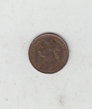 Nice 1885 Victoria Bun Head Bronze Farthing, GVF+