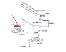 Toyota Prius W5 Heckklappen-Scheibenwischermotor 8513047030. Originalteil