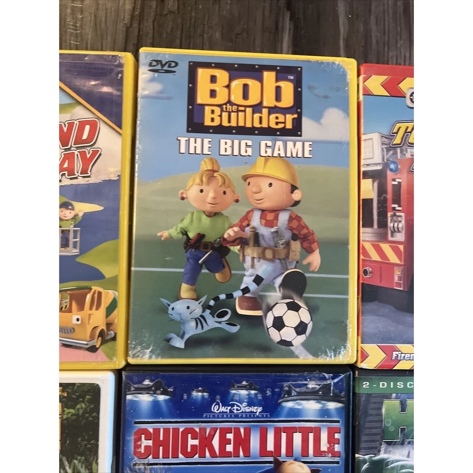 Lot Of 8: Children's Movies Bob The Builder Tarzan Hulk Fireman Sam Chicken Litt - Image 3 of 4
