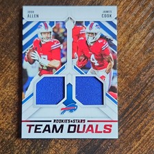Panini 2025 Rookies & Stars Team Duals Josh Allen James Cook #TD-BUF Buffalo Bi…